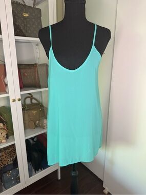 Women’s Sleeveless Scoop Neck Cami Tank Top - Aqua